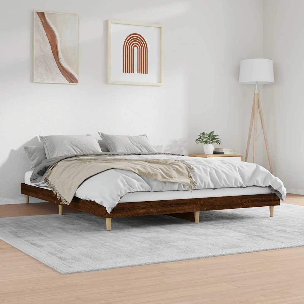 Cadre de lit sans matelas chêne marron 120x200 cm - XIOS