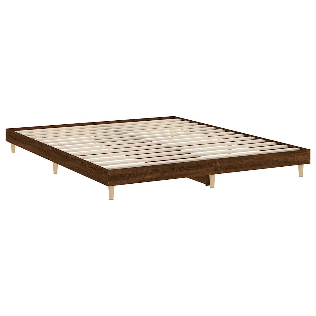Cadre de lit sans matelas chêne marron 120x200 cm - XIOS