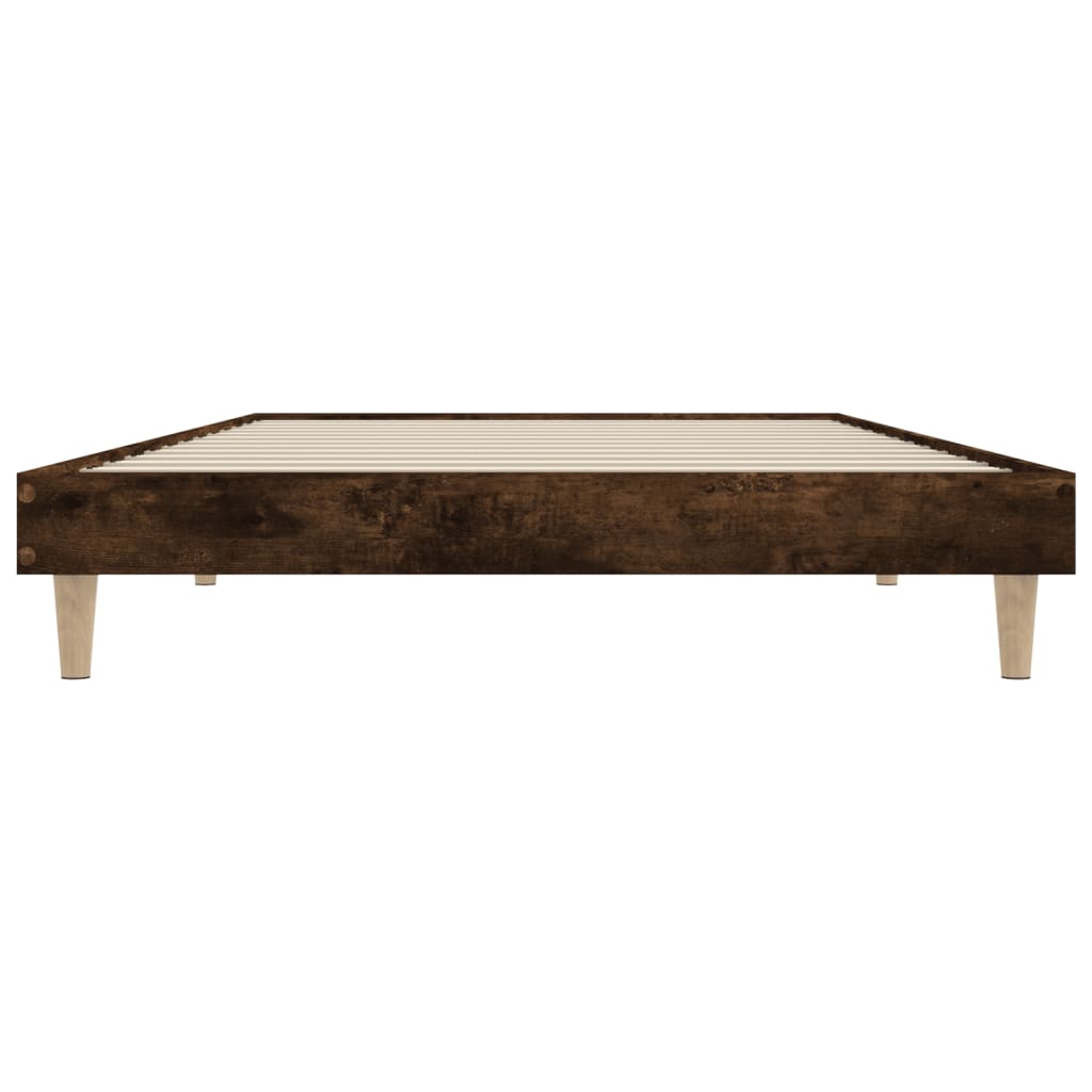 Cadre de lit sans matelas chêne fumé 90x200cm bois d'ingénierie - XIOS