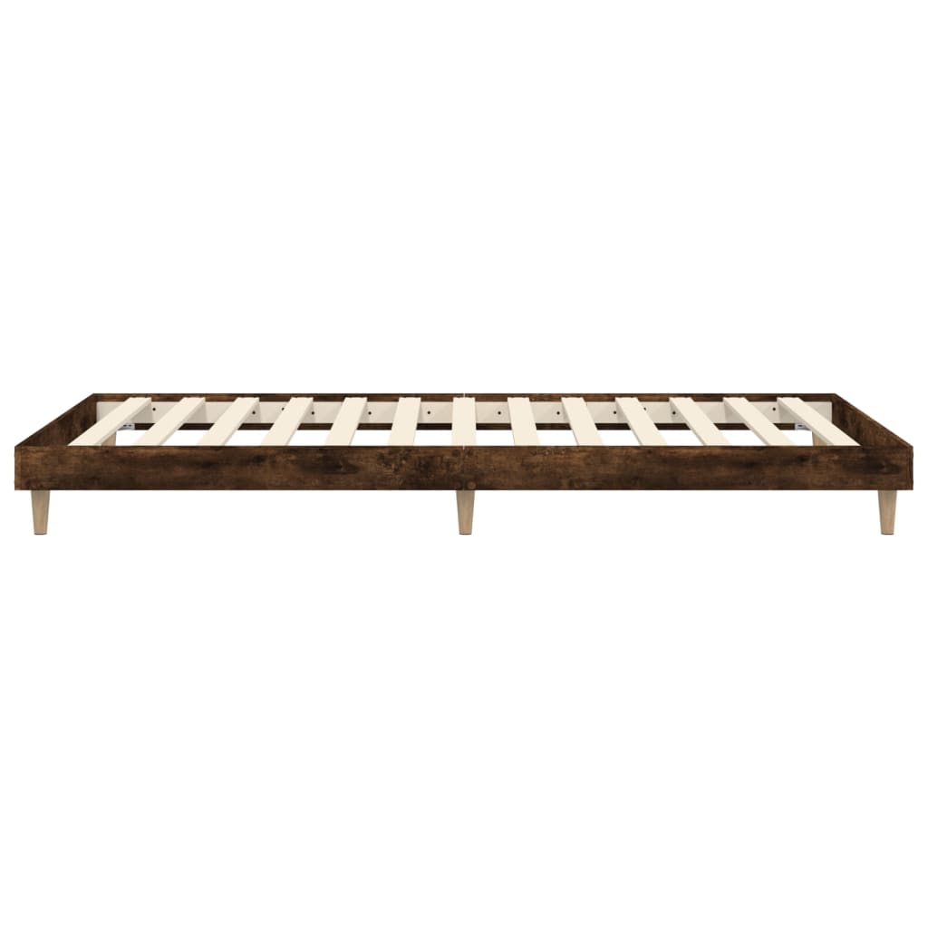 Cadre de lit sans matelas chêne fumé 90x200cm bois d'ingénierie - XIOS