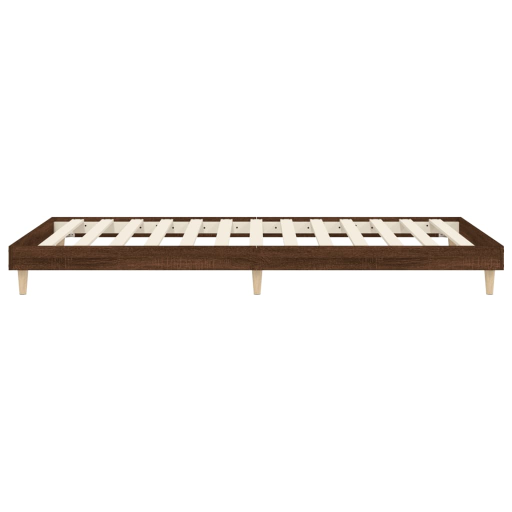 Cadre de lit sans matelas chêne marron 90x200cm bois ingénierie - XIOS