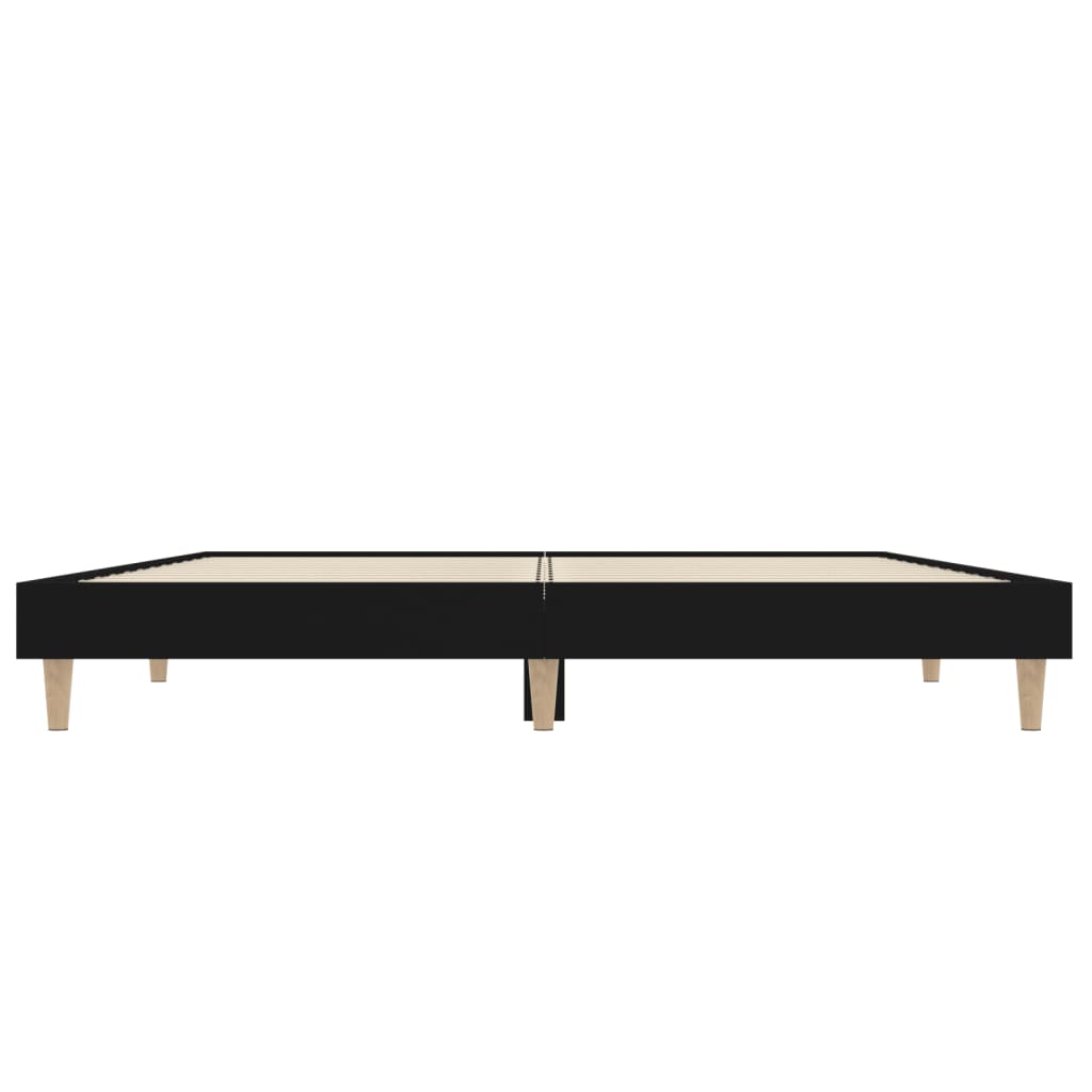 Cadre de lit sans matelas noir 140x190 cm bois d'ingénierie - XIOS