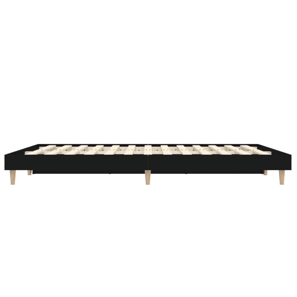 Cadre de lit sans matelas noir 140x190 cm bois d'ingénierie - XIOS