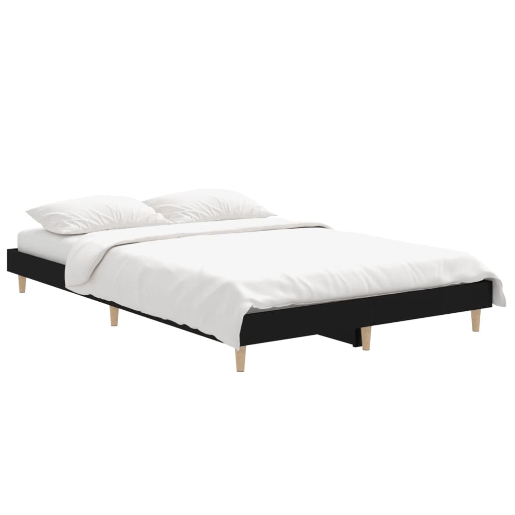 Cadre de lit sans matelas noir 120x190 cm bois d'ingénierie - XIOS