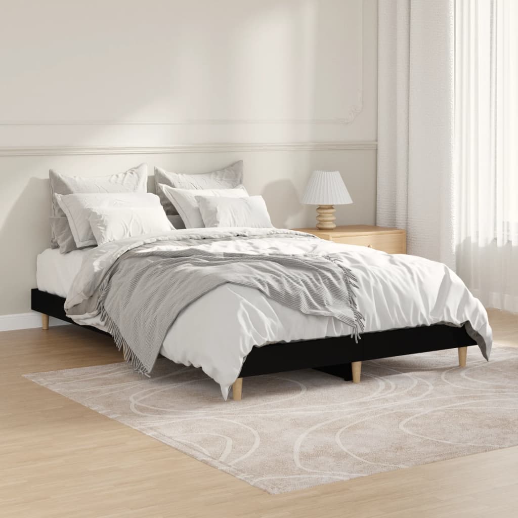 Cadre de lit sans matelas noir 120x190 cm bois d'ingénierie - XIOS