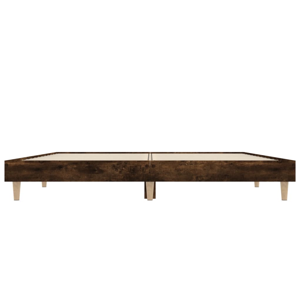 Cadre de lit sans matelas chêne fumé 120x190 cm bois ingénierie - XIOS