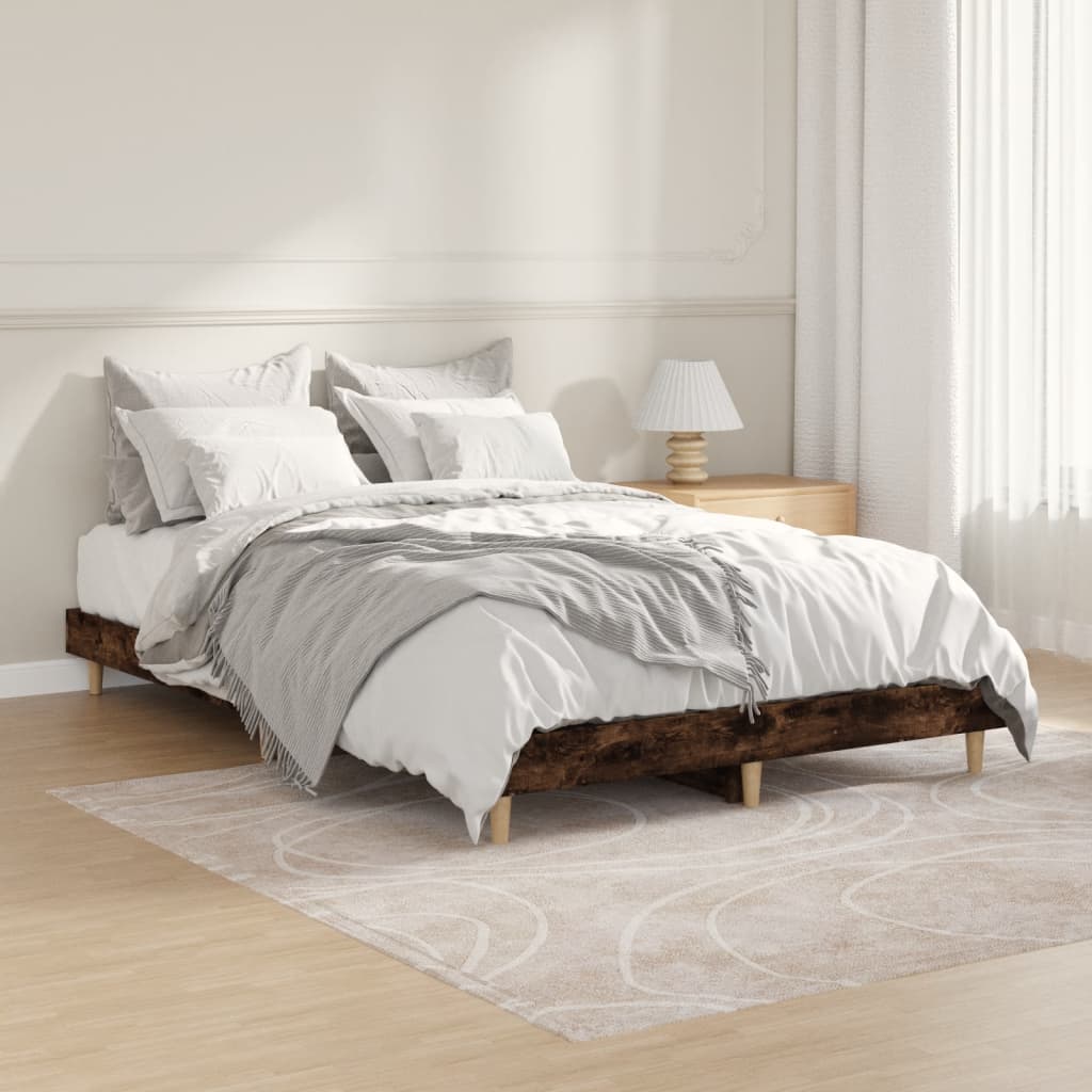 Cadre de lit sans matelas chêne fumé 120x190 cm bois ingénierie - XIOS