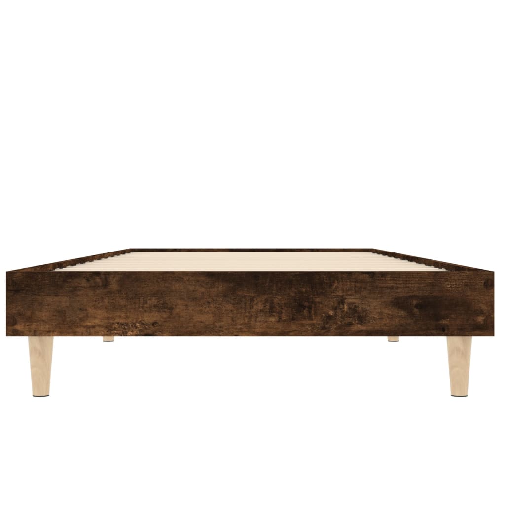 Cadre de lit chêne fumé 75x190 cm bois d'ingénierie - XIOS