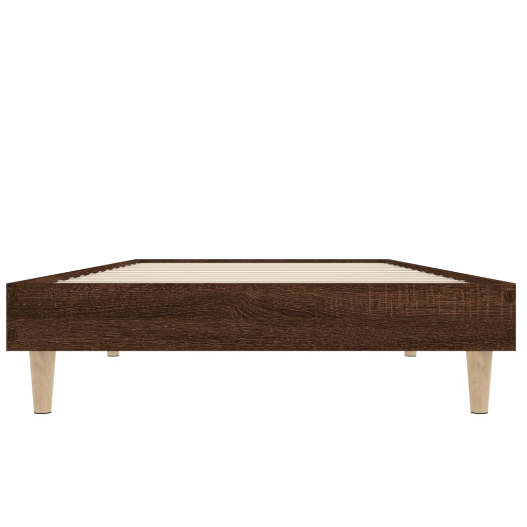 Cadre de lit sans matelas chêne marron 75x190cm bois ingénierie - XIOS