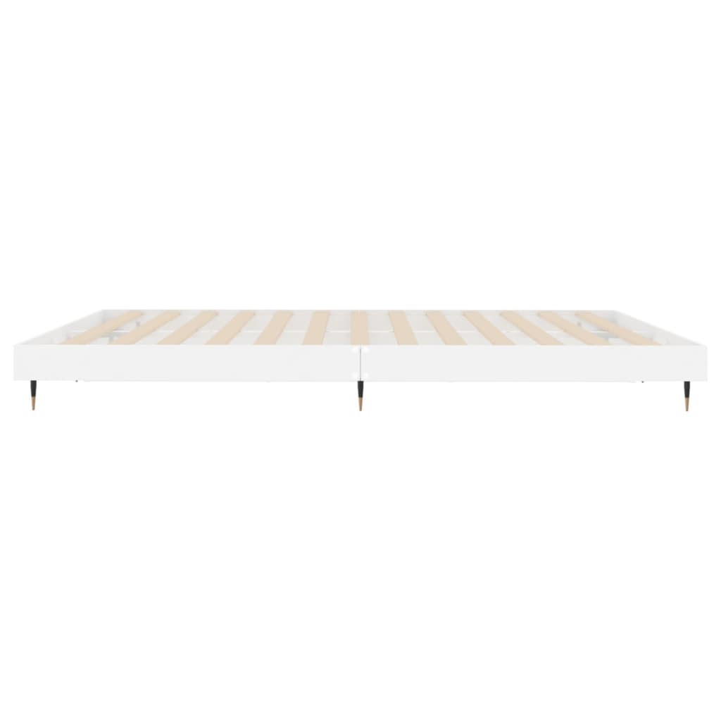 Cadre de lit sans matelas blanc brillant 160x200 cm - XIOS
