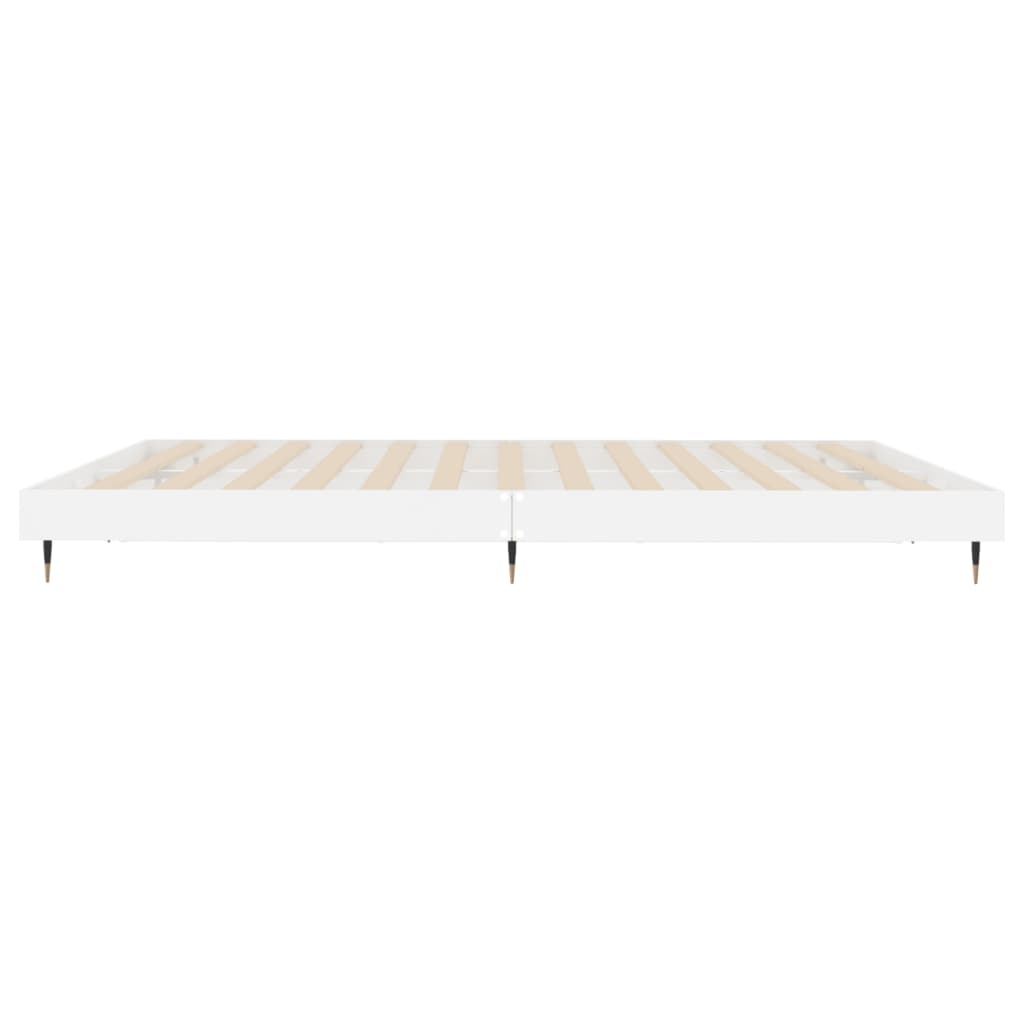 Cadre de lit sans matelas blanc brillant 140x200 cm - XIOS