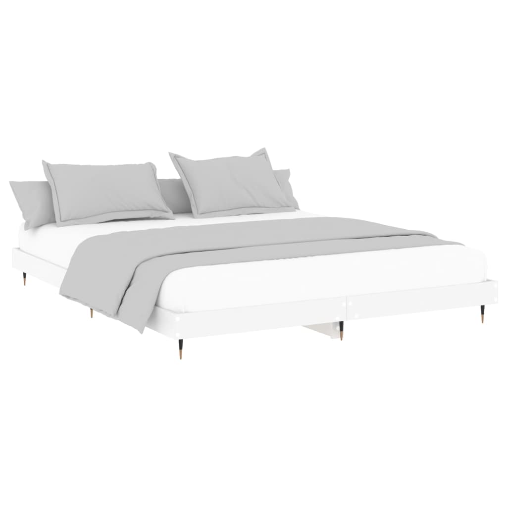 Cadre de lit sans matelas blanc 120x200 cm bois ingénierie - XIOS