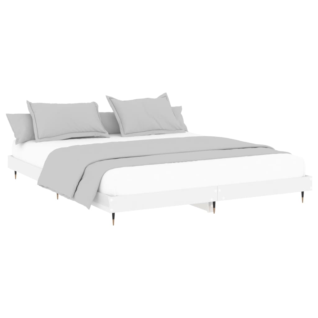 Cadre de lit sans matelas blanc brillant 120x200 cm - XIOS