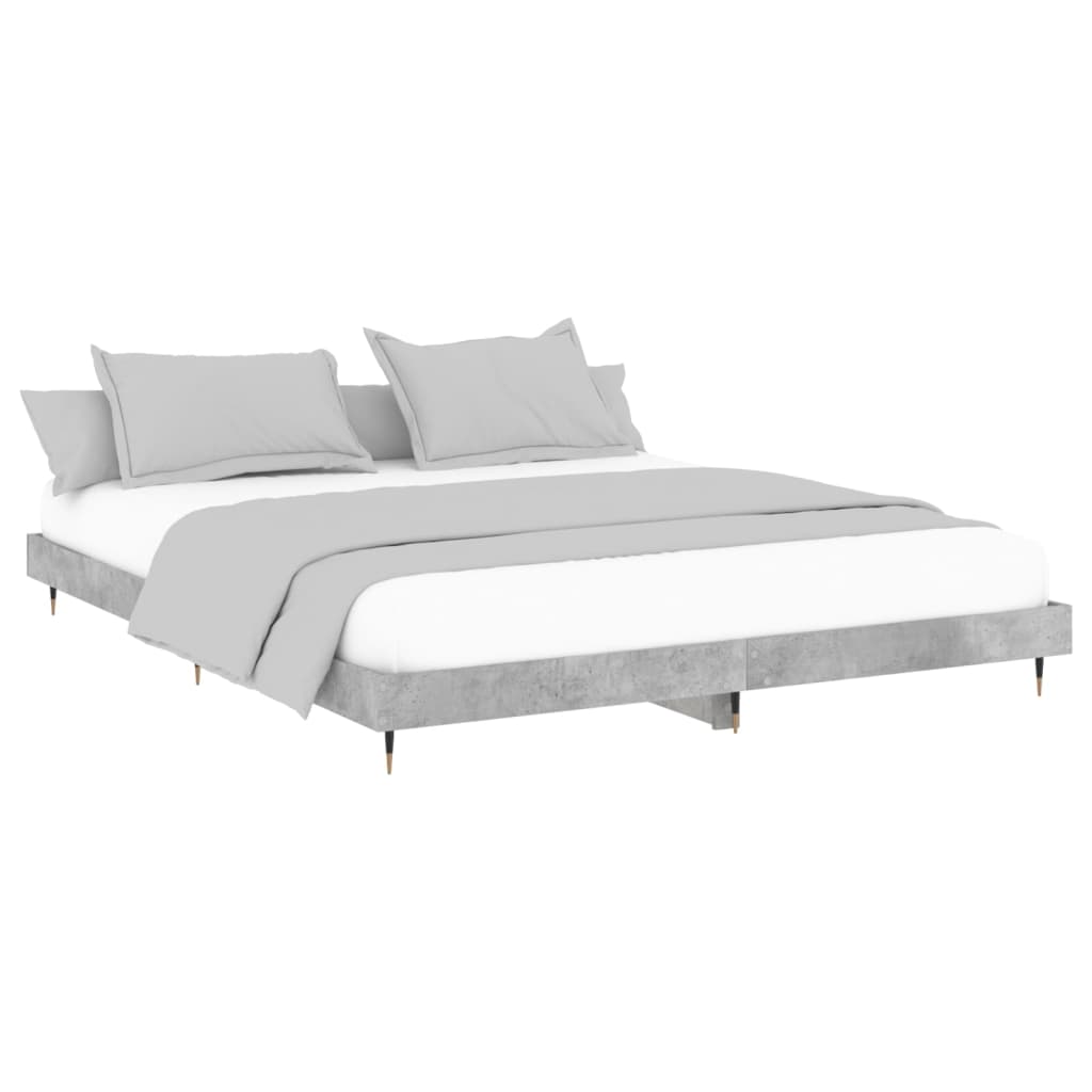 Cadre de lit sans matelas gris béton 120x200 cm - XIOS