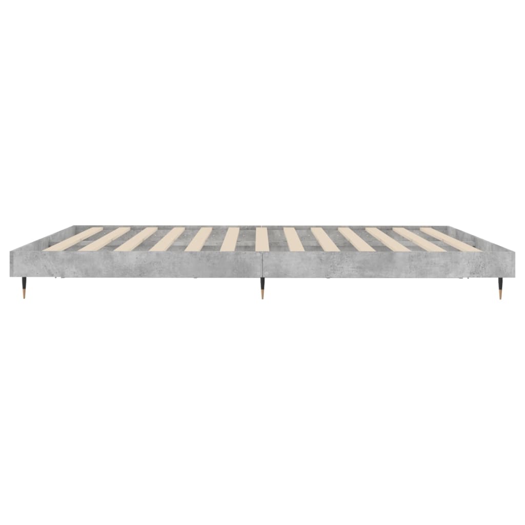 Cadre de lit sans matelas gris béton 120x200 cm - XIOS