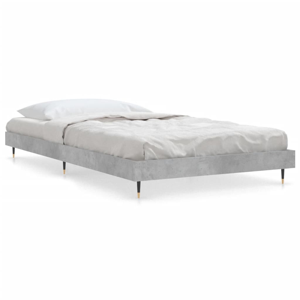 Cadre de lit sans matelas gris béton 100x200 cm - XIOS