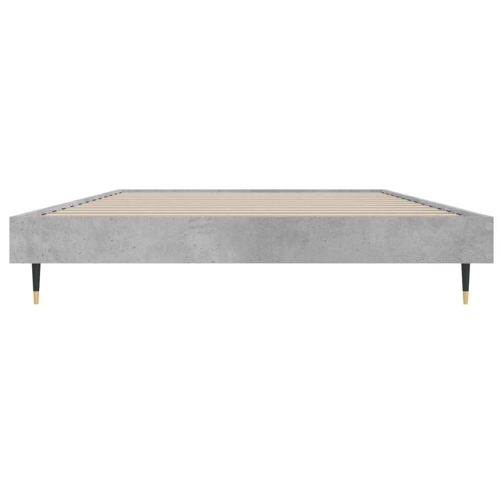 Cadre de lit sans matelas gris béton 100x200 cm - XIOS