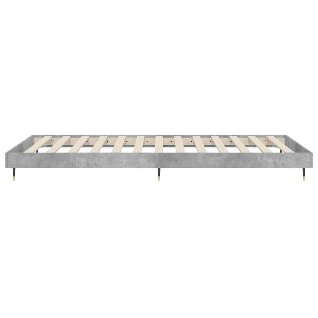 Cadre de lit sans matelas gris béton 100x200 cm - XIOS