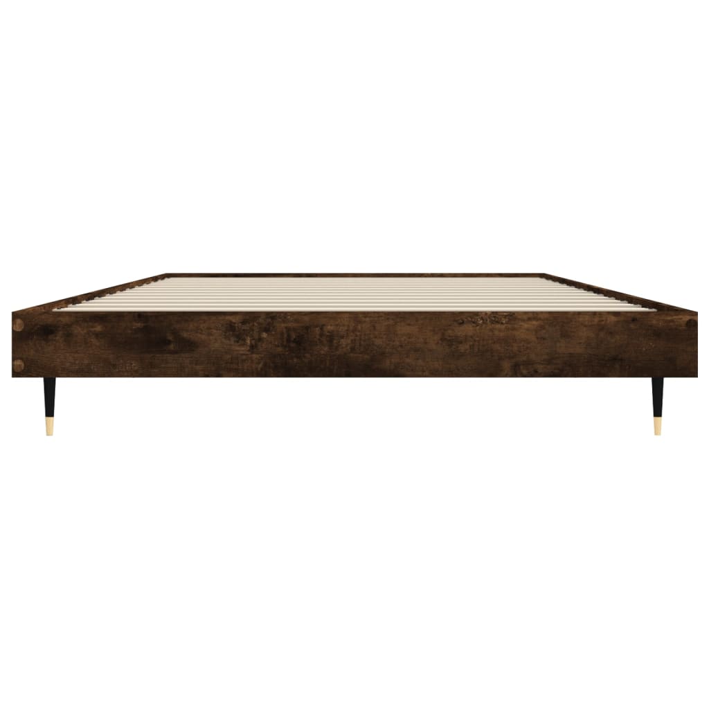 Cadre de lit sans matelas chêne fumé 100x200 cm bois ingénierie - XIOS