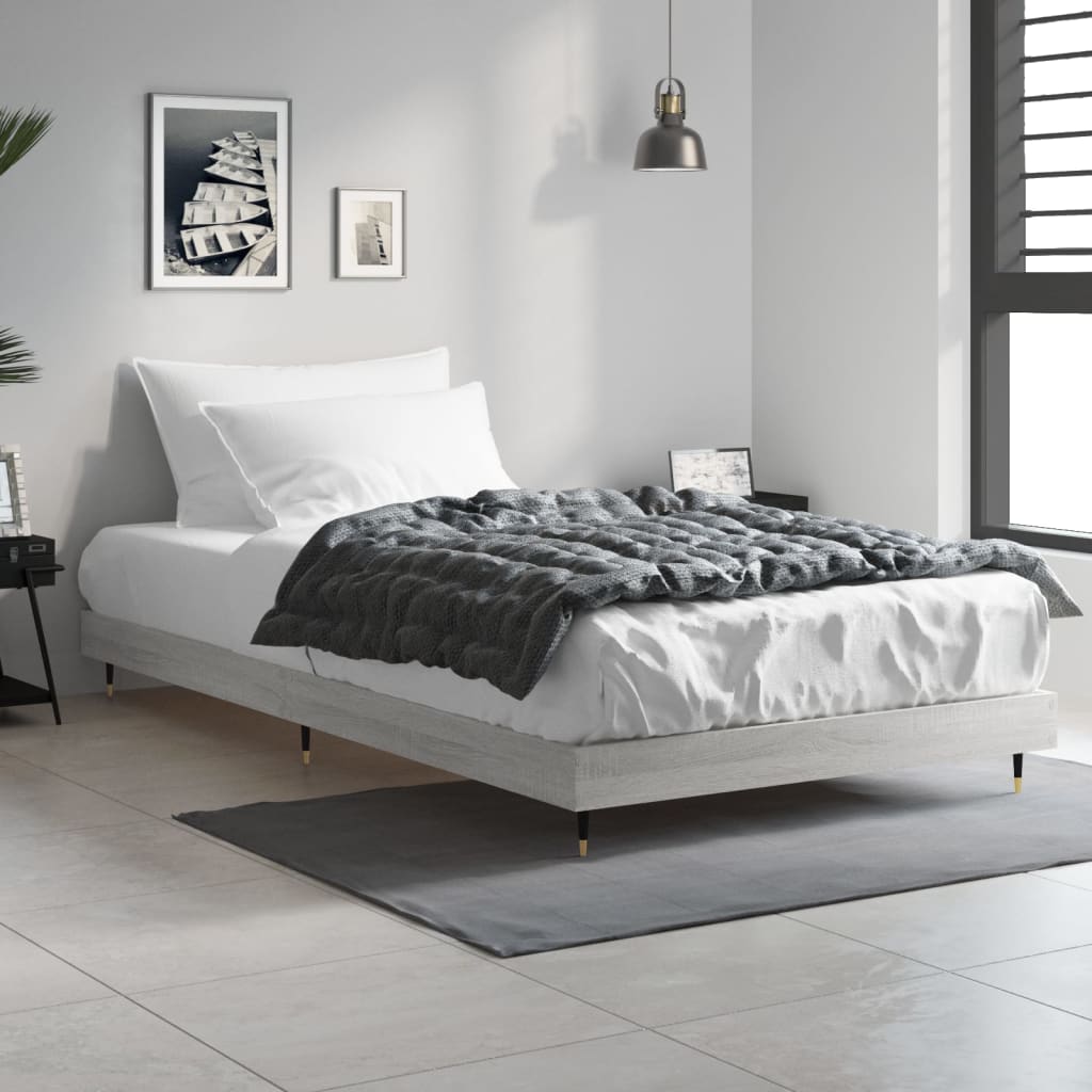 Cadre de lit sans matelas sonoma gris 100x200 cm - XIOS