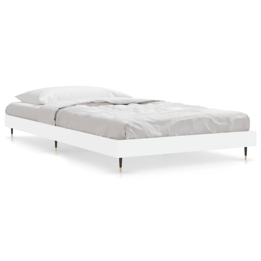 Cadre de lit sans matelas blanc 90x200 cm bois d'ingénierie - XIOS