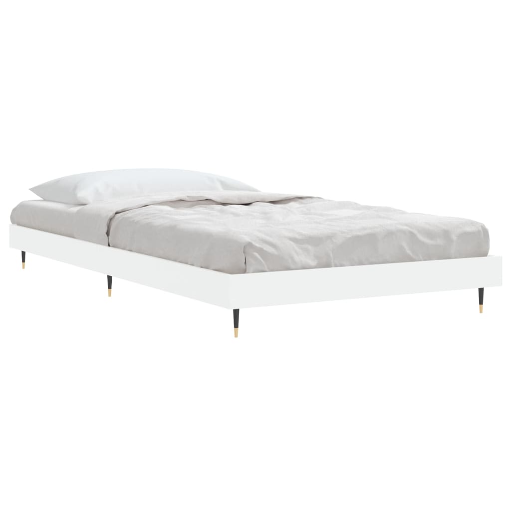 Cadre de lit sans matelas blanc 90x200 cm bois d'ingénierie - XIOS