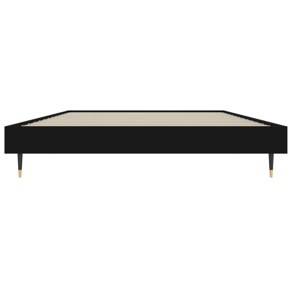 Cadre de lit sans matelas noir 90x200 cm bois d'ingénierie - XIOS