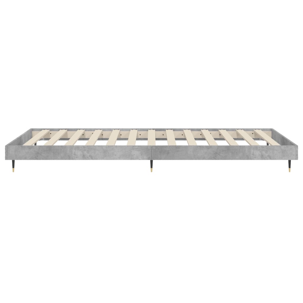 Cadre de lit sans matelas gris béton 90x200 cm - XIOS