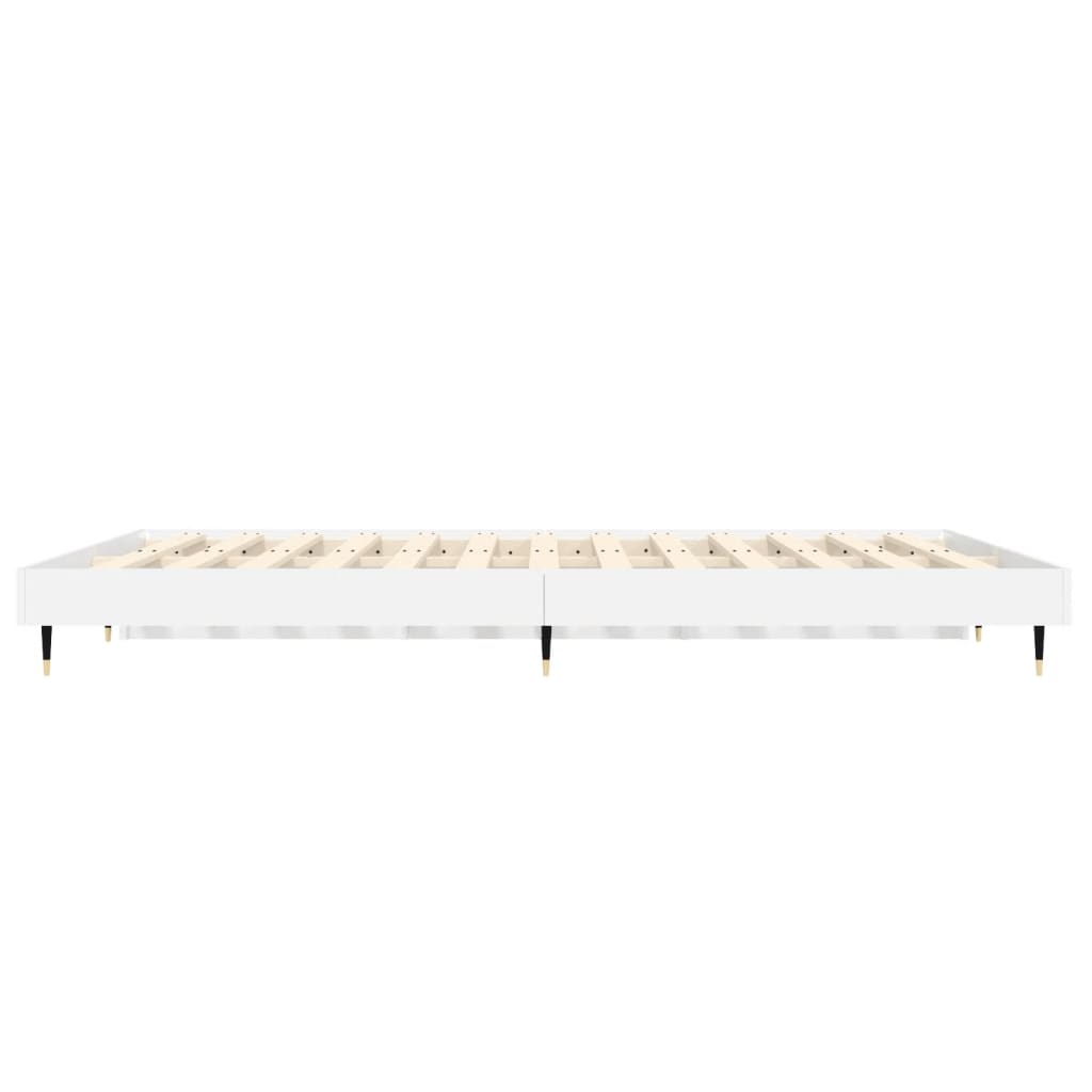 Cadre de lit sans matelas blanc brillant 140x190 cm - XIOS