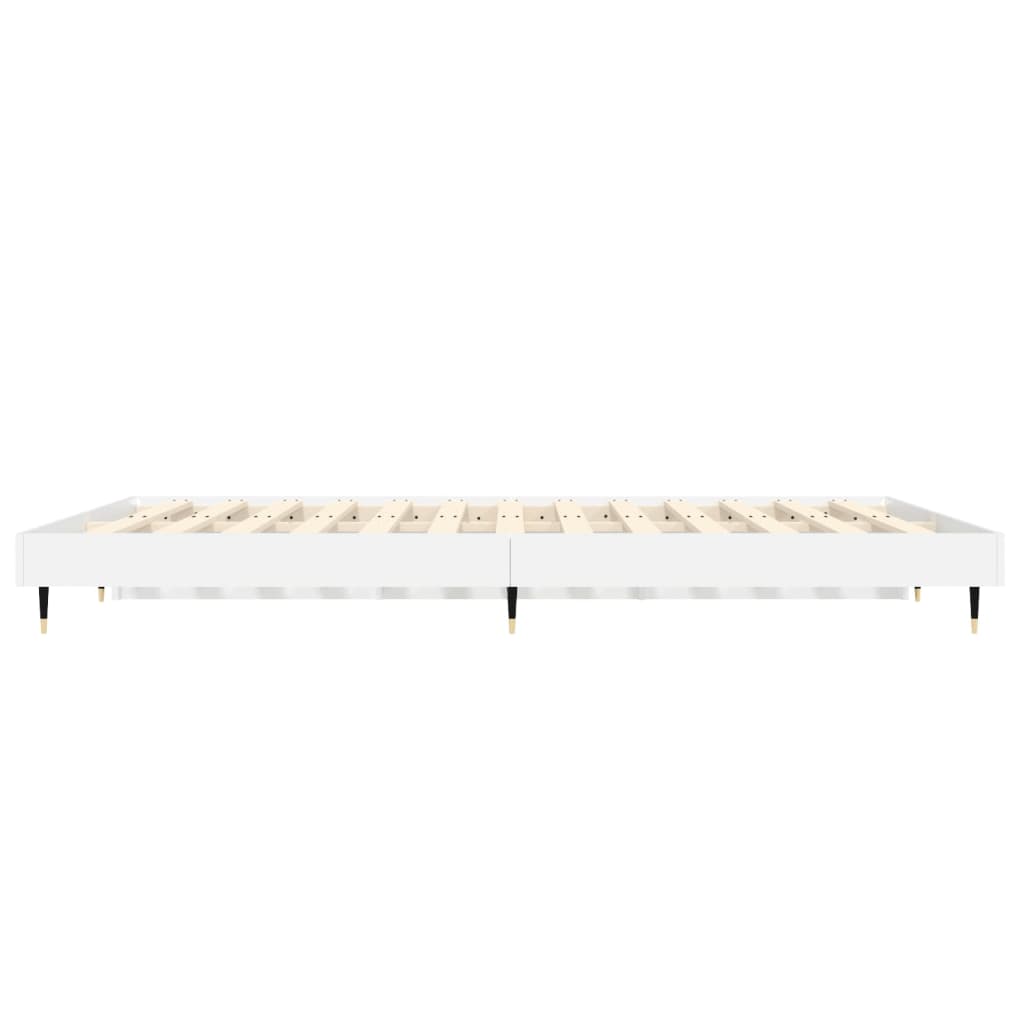 Cadre de lit sans matelas blanc 135x190 cm bois d'ingénierie - XIOS
