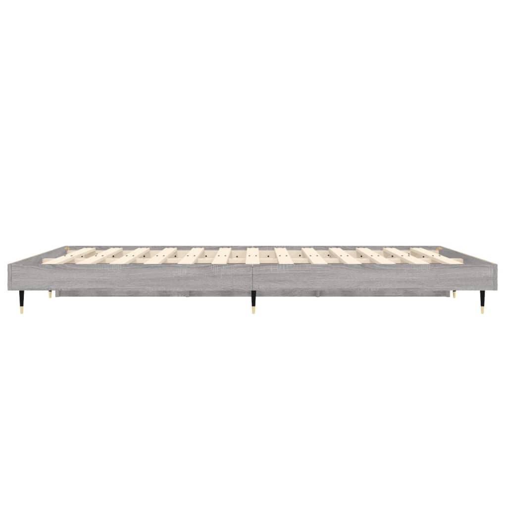 Cadre de lit sans matelas sonoma gris 135x190 cm - XIOS