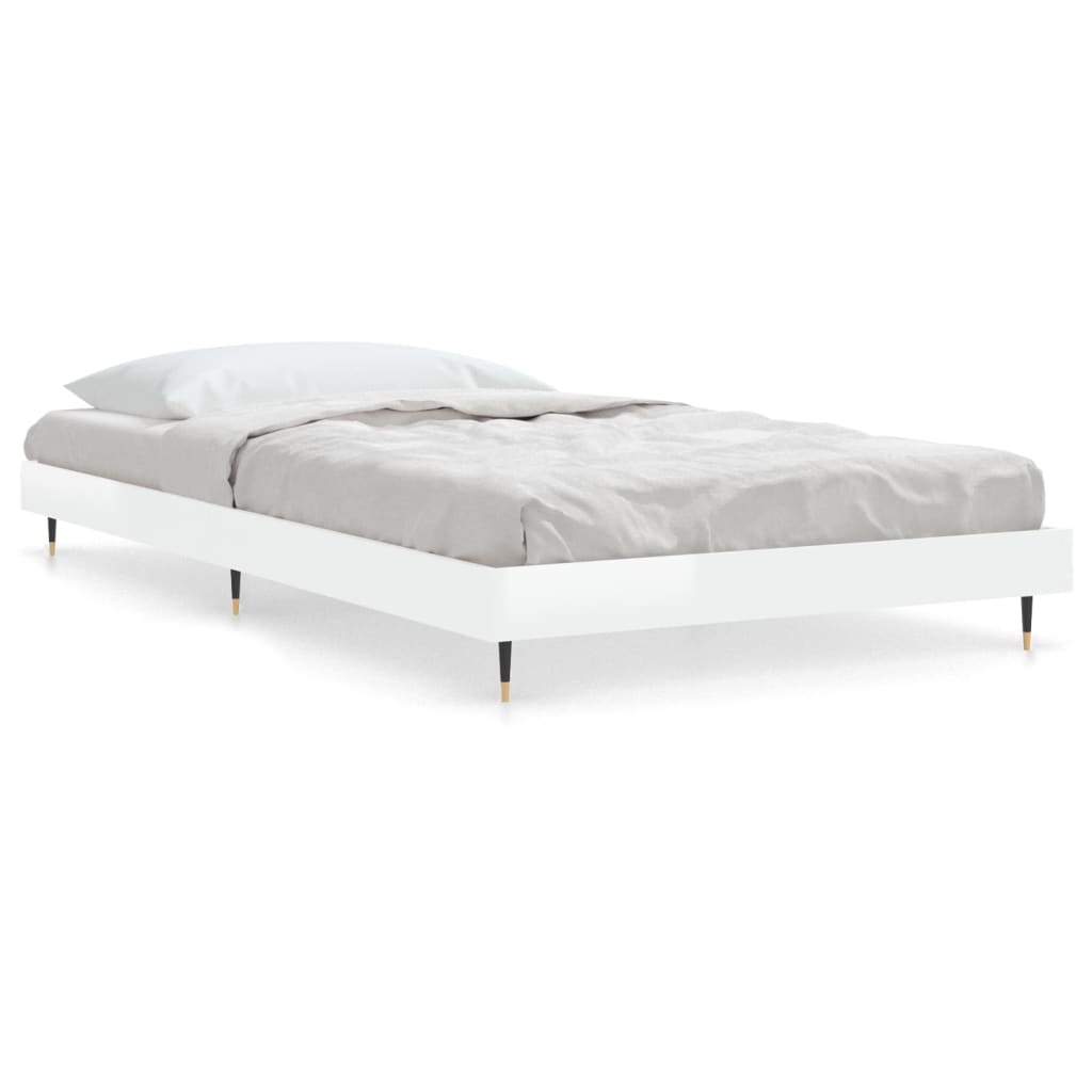Cadre de lit sans matelas blanc brillant 90x190 cm - XIOS