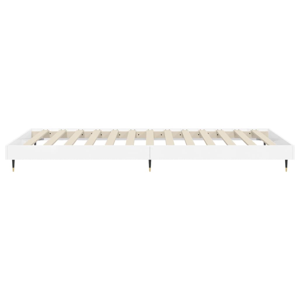 Cadre de lit sans matelas blanc brillant 90x190 cm - XIOS