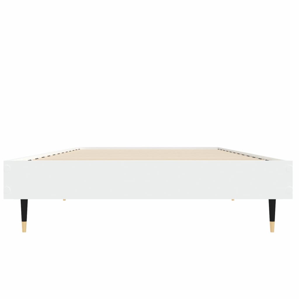 Cadre de lit sans matelas blanc 75x190 cm bois d'ingénierie - XIOS