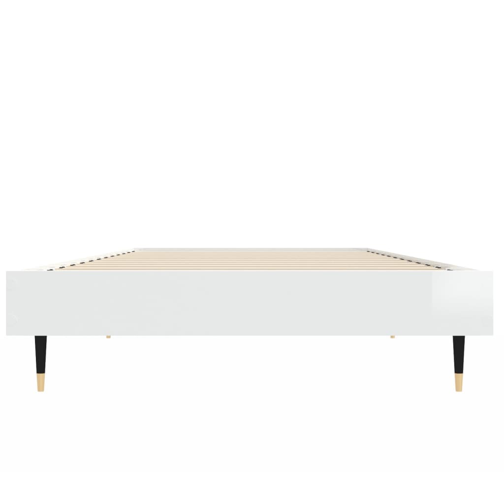 Cadre de lit sans matelas blanc brillant 75x190 cm - XIOS