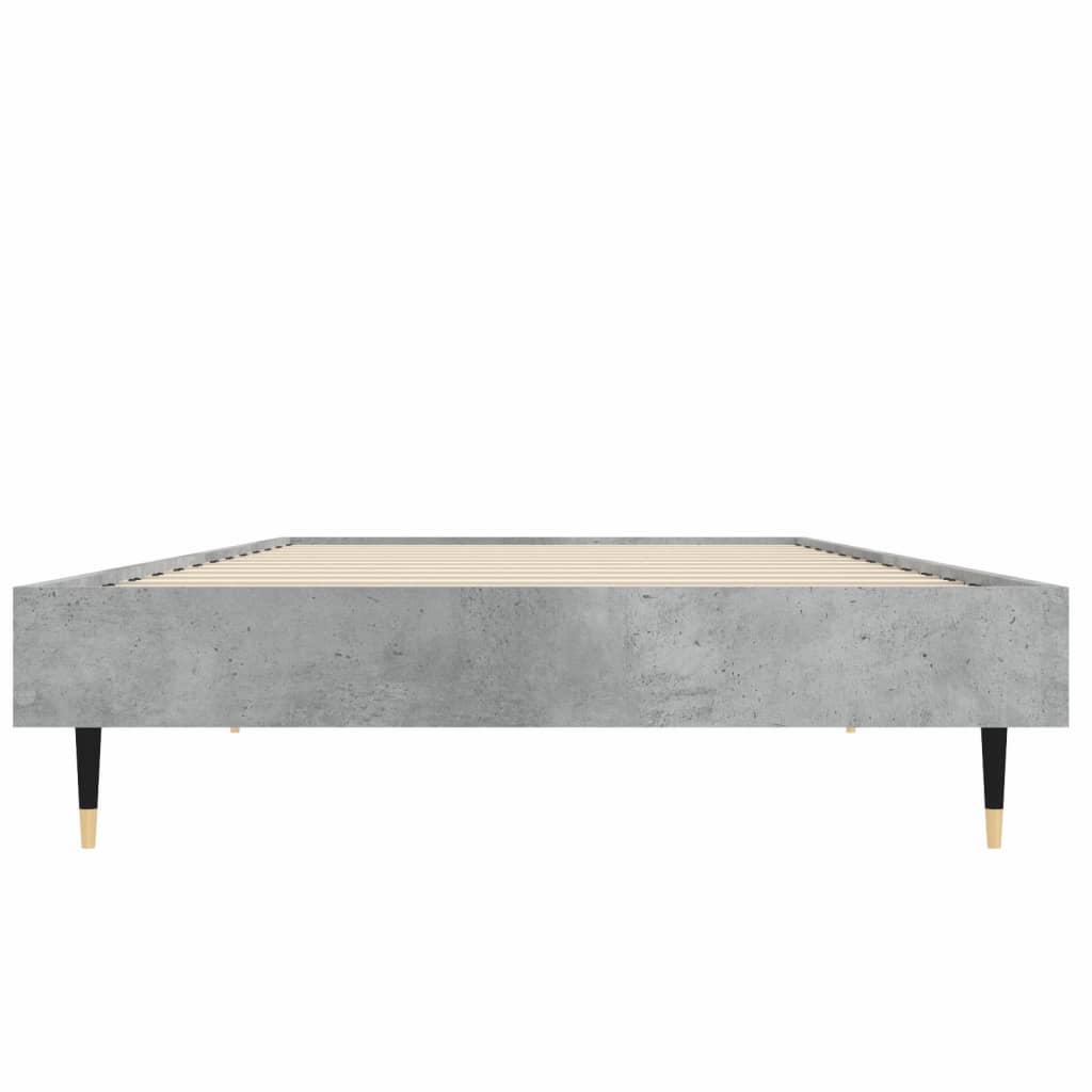 Cadre de lit sans matelas gris béton 75x190 cm - XIOS