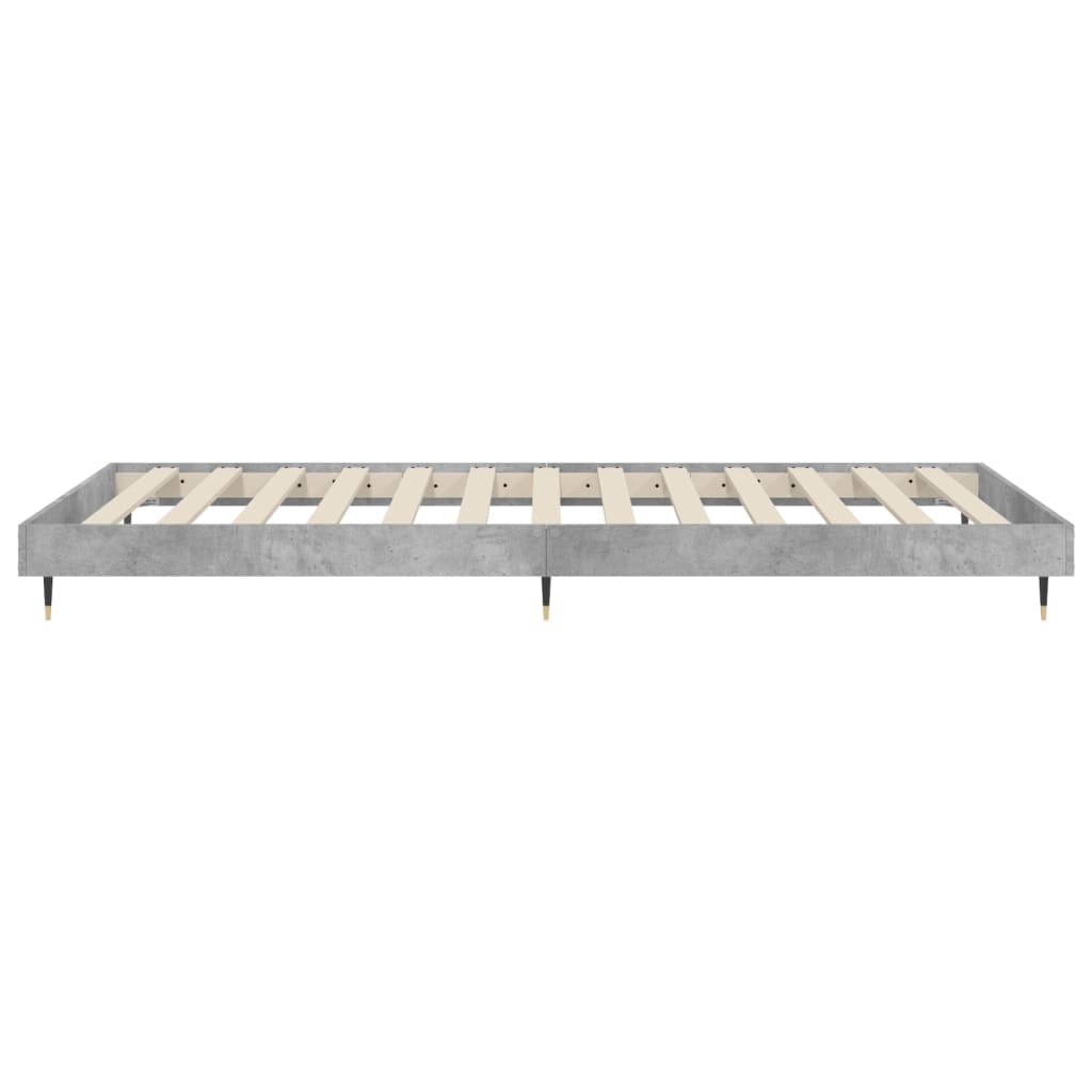 Cadre de lit sans matelas gris béton 75x190 cm - XIOS