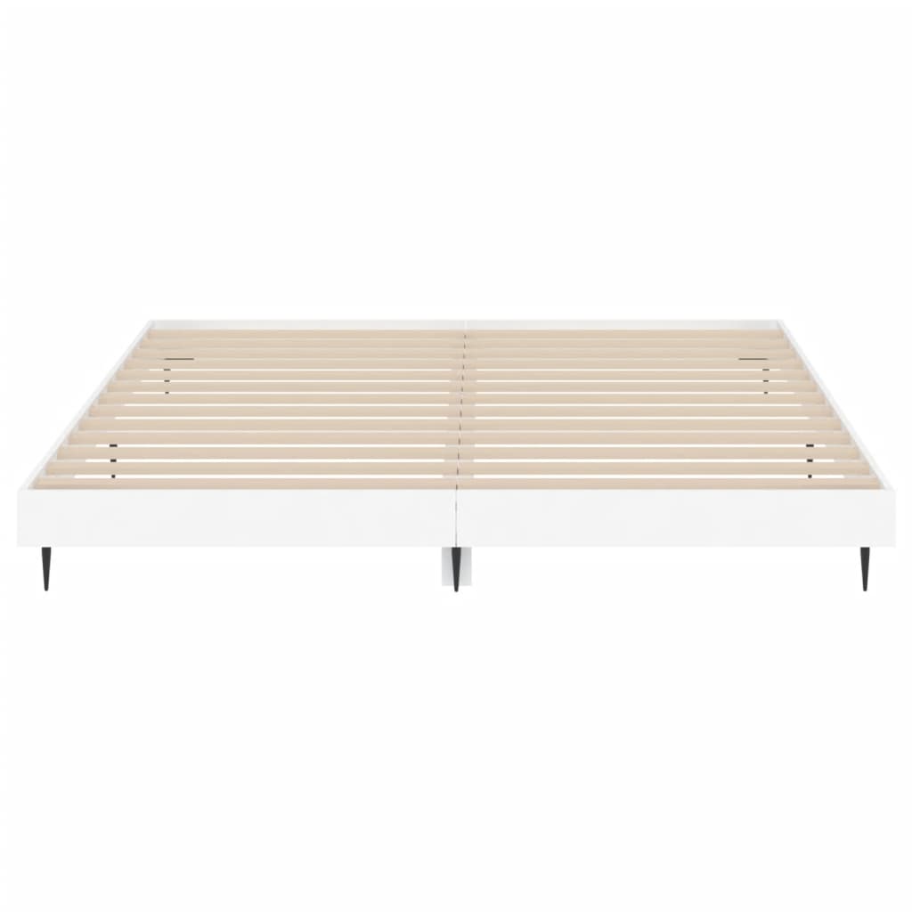 Cadre de lit sans matelas blanc 200x200 cm bois d'ingénierie - XIOS