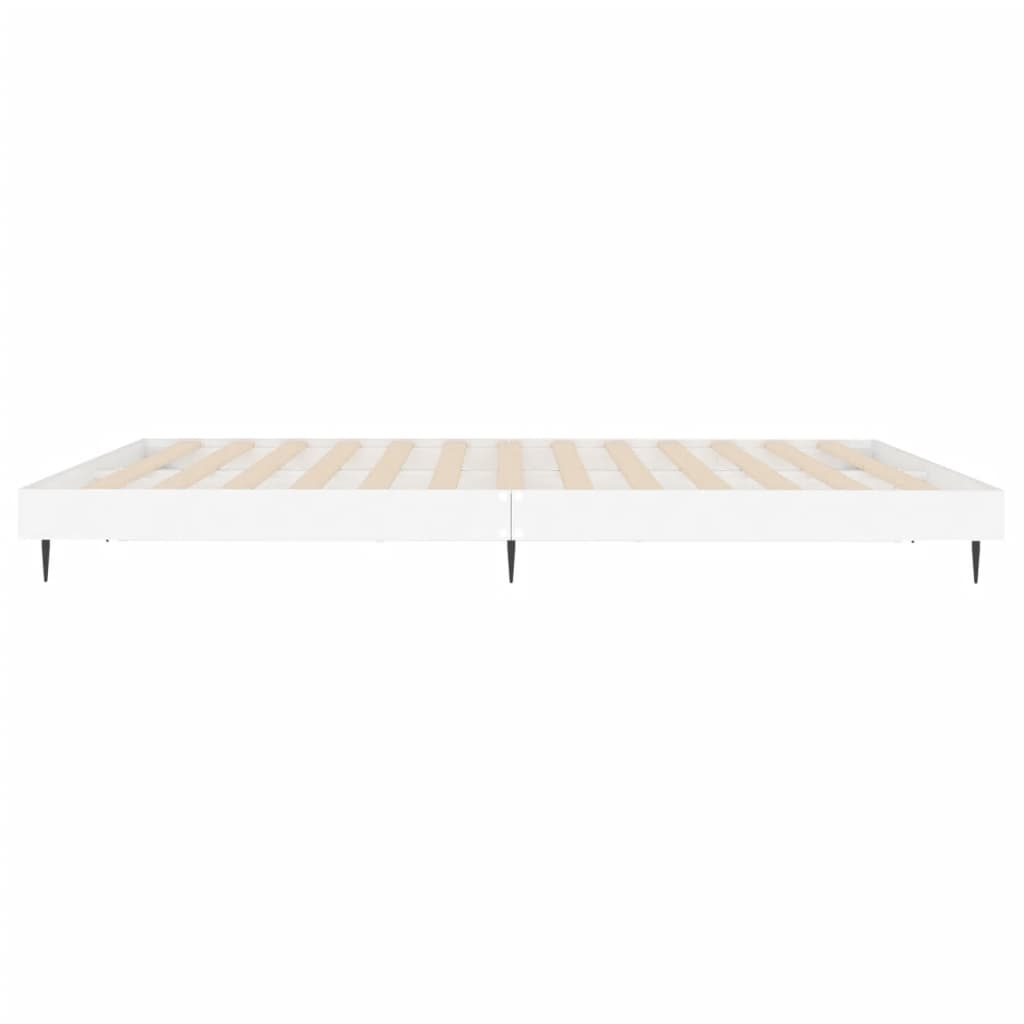 Cadre de lit sans matelas blanc 200x200 cm bois d'ingénierie - XIOS