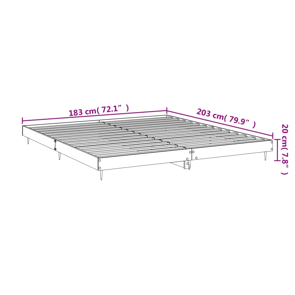 Cadre de lit sans matelas blanc brillant 180x200 cm - XIOS