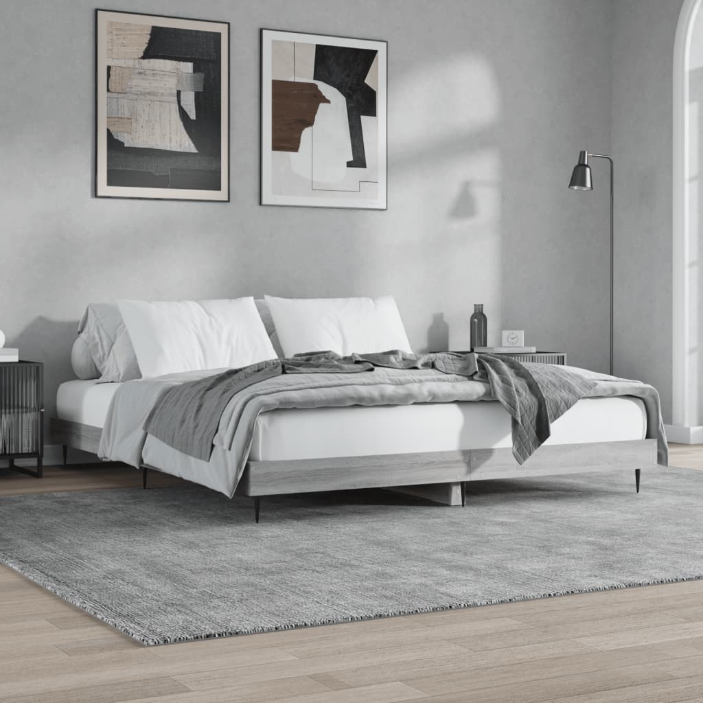 Cadre de lit sans matelas sonoma gris 140x200 cm - XIOS