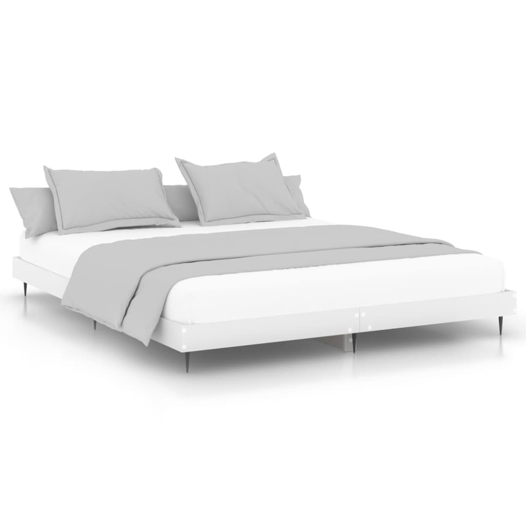 Cadre de lit sans matelas blanc 120x200 cm bois ingénierie - XIOS