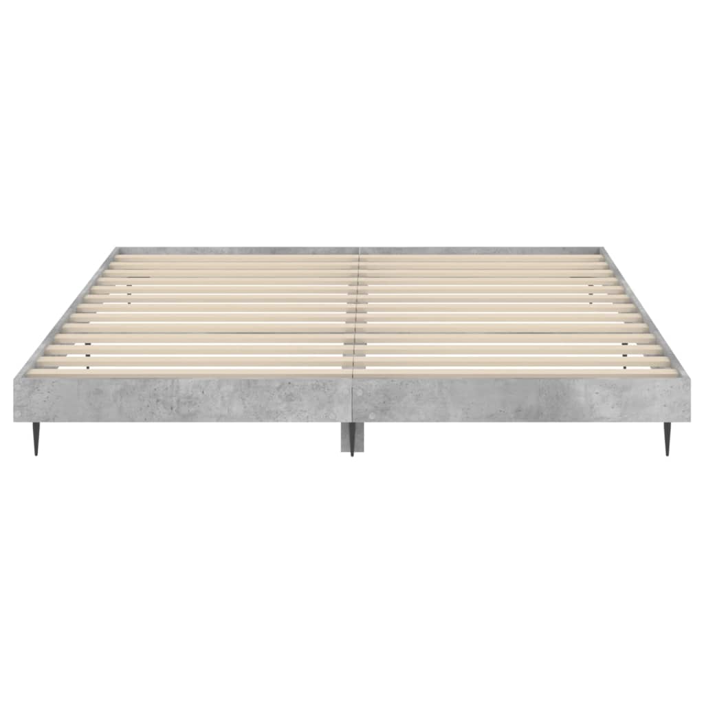 Cadre de lit sans matelas gris béton 120x200 cm - XIOS