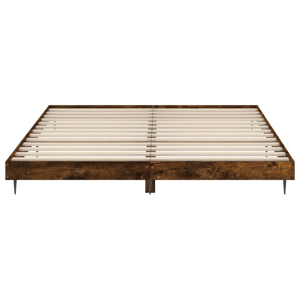 Cadre de lit sans matelas chêne fumé 120x200 cm bois ingénierie - XIOS