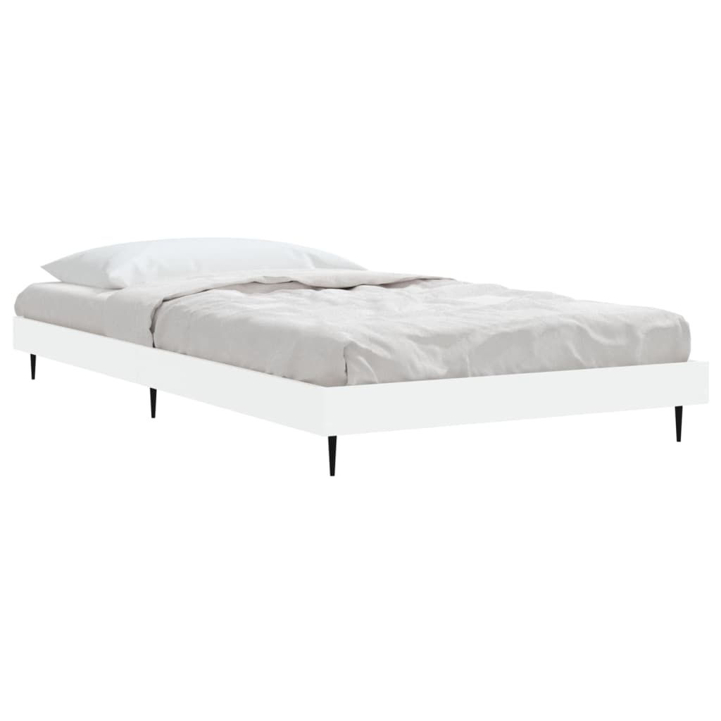 Cadre de lit sans matelas blanc 100x200 cm bois d'ingénierie - XIOS
