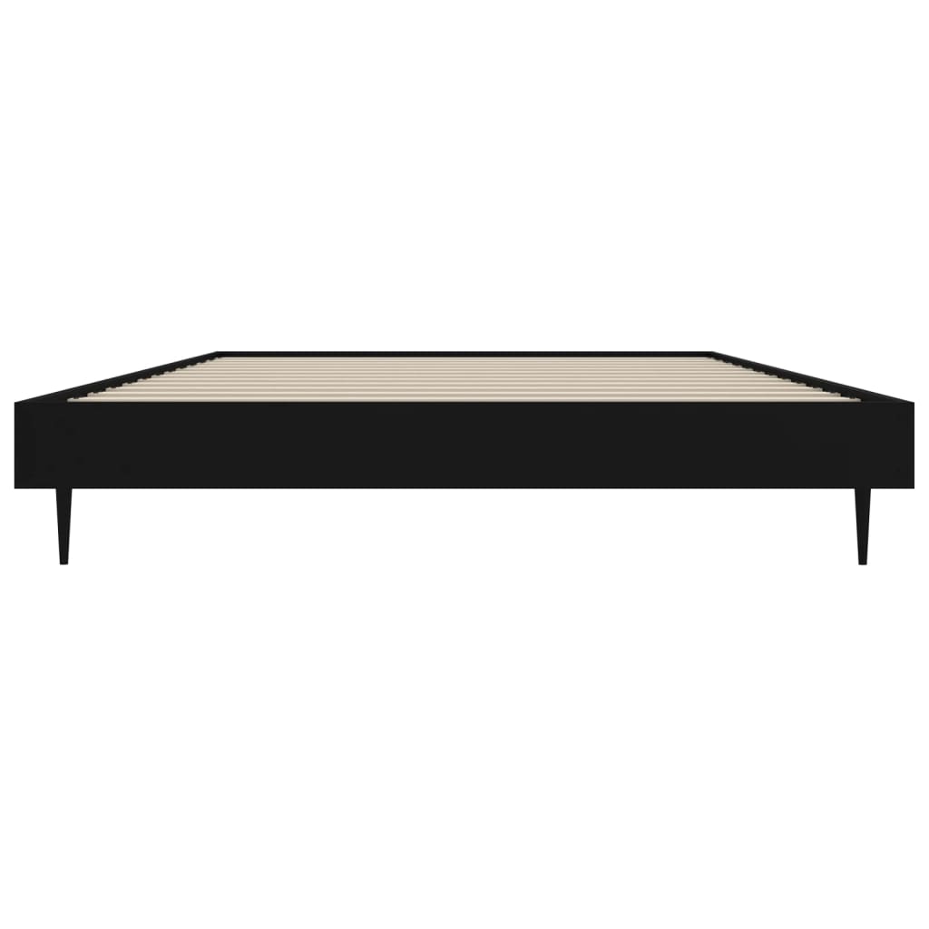 Cadre de lit sans matelas noir 100x200 cm bois d'ingénierie - XIOS