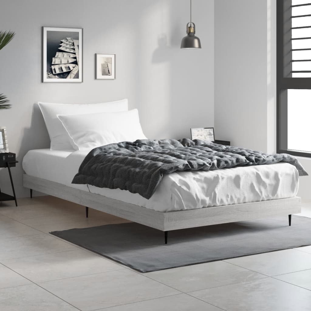 Cadre de lit sans matelas sonoma gris 100x200 cm - XIOS