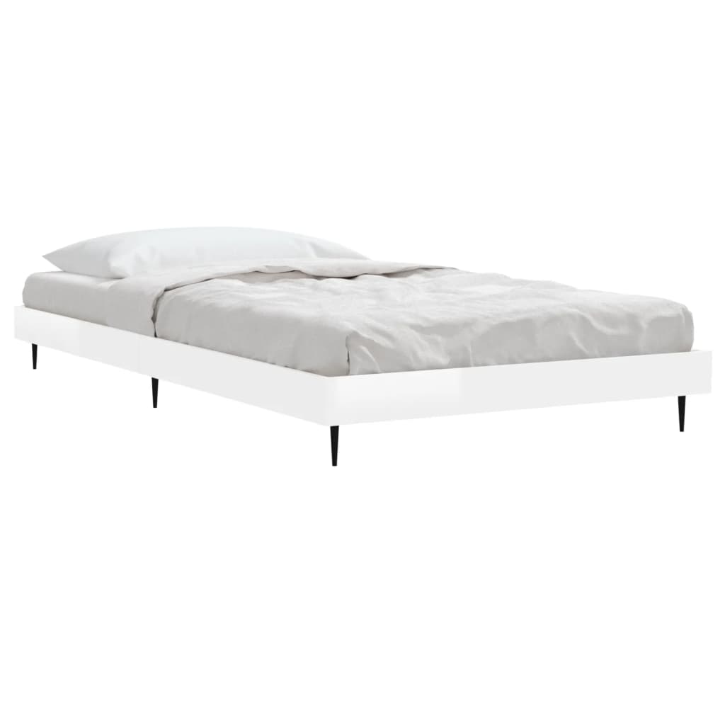 Cadre de lit sans matelas blanc brillant 90x200 cm - XIOS