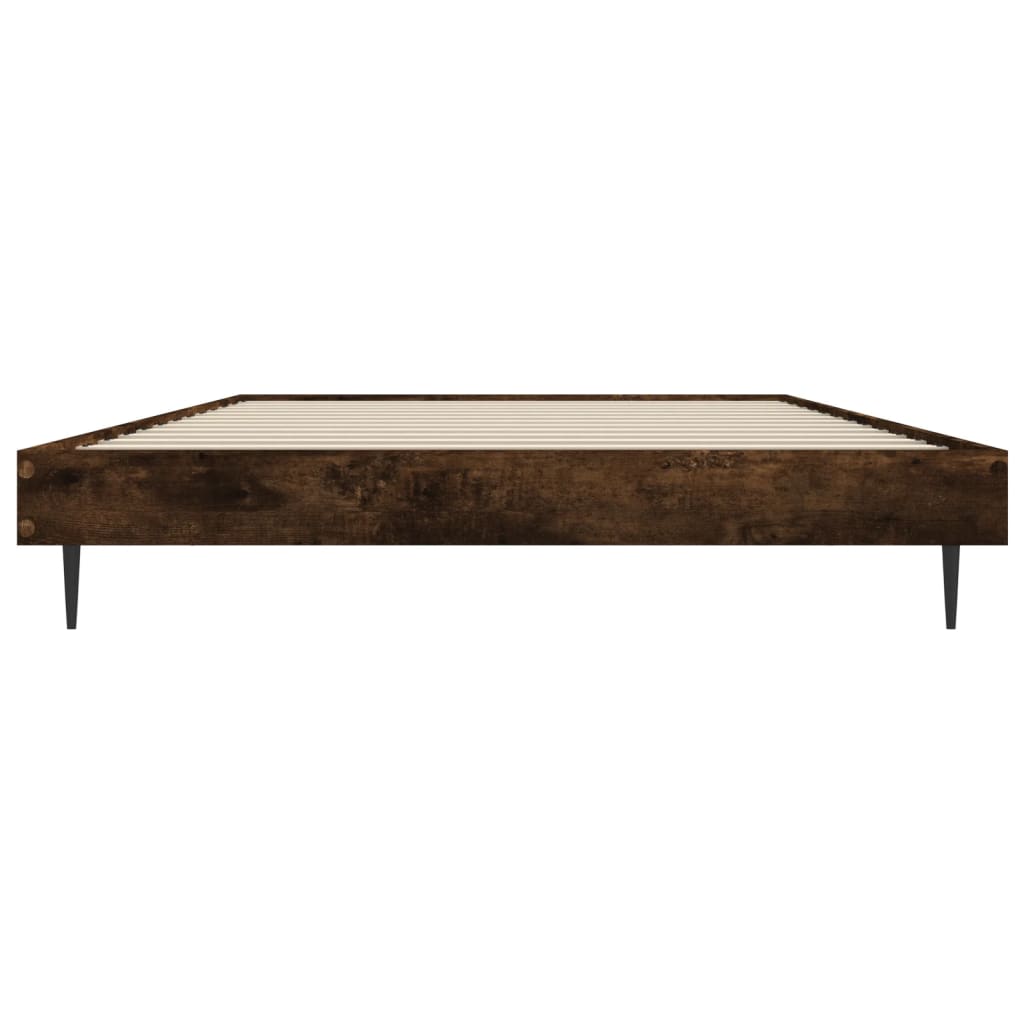 Cadre de lit sans matelas chêne fumé 90x200cm bois d'ingénierie - XIOS