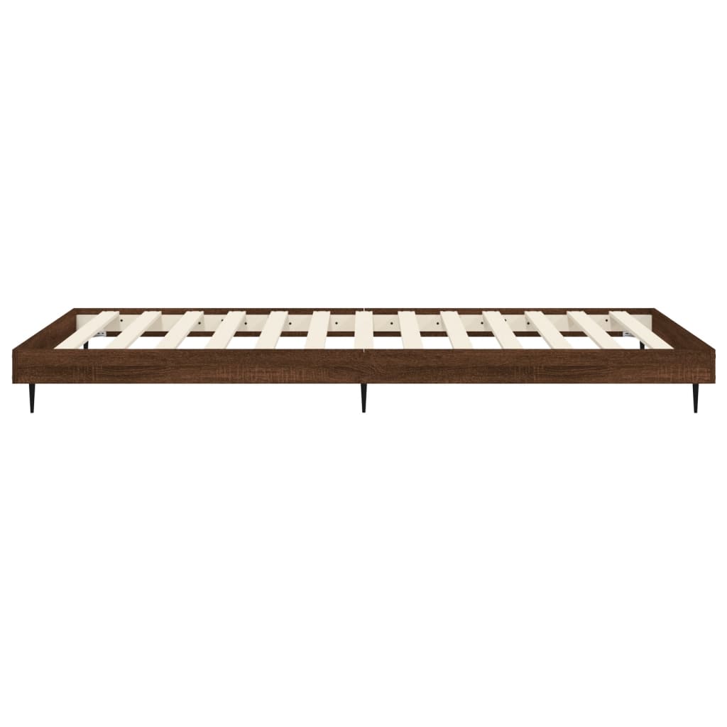 Cadre de lit sans matelas chêne marron 90x200cm bois ingénierie - XIOS